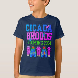 CICADA BROODS INKOMMANDE 2024 Roligt Kids T Shirt
