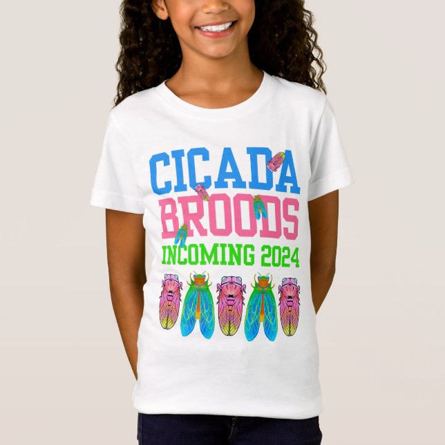 CICADA BROODS INKOMMANDE 2024 Roligt Kids T Shirt (Framsida)