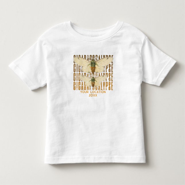 Cicada Cicadapocalypse 2024 Anpassningsbar Locatio T Shirt (Framsida)