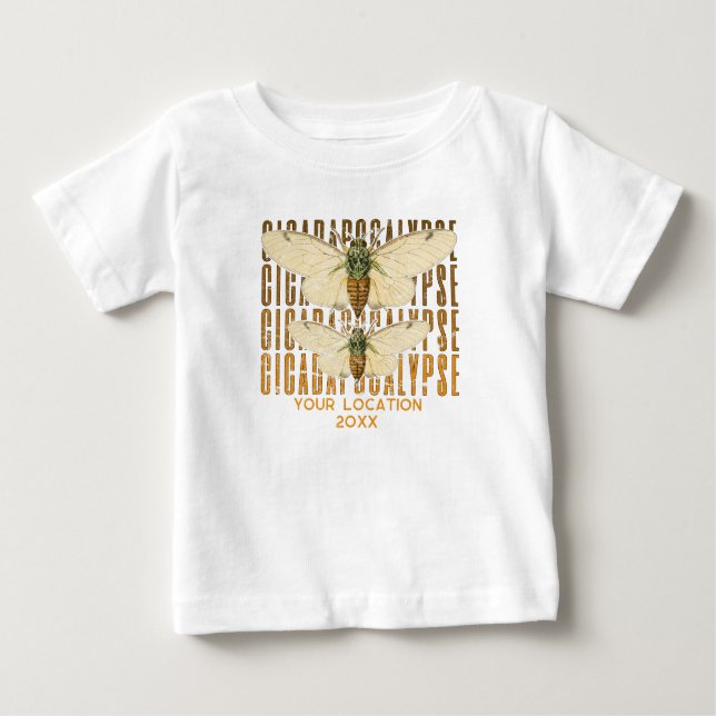 Cicada Cicadapocalypse 2024 Anpassningsbar Locatio T Shirt (Framsida)