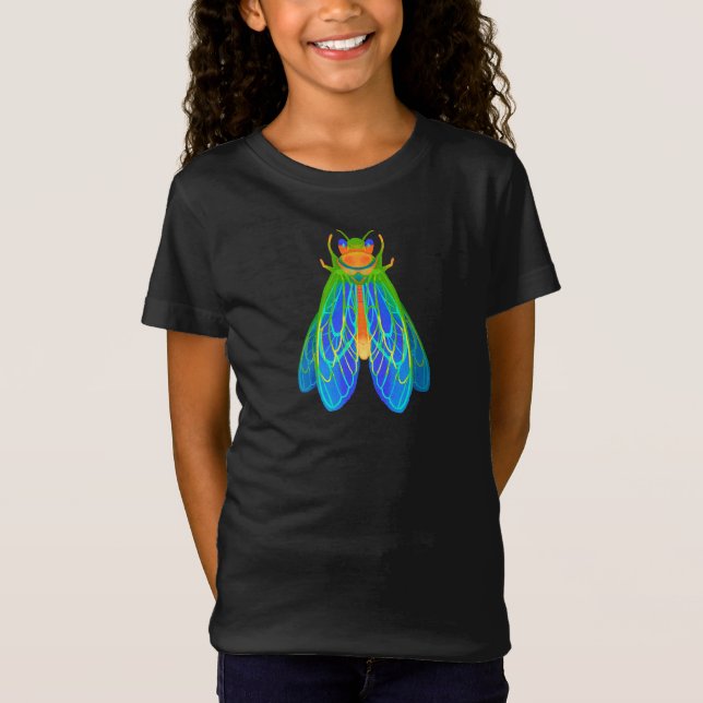 Cicada Colorfull Illustration, Cicada Shirt 2024 I T Shirt (Framsida)