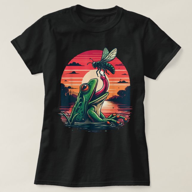 Cicada Comeback Tour Funny Frog Catching Cicada F T Shirt (Design framsida)
