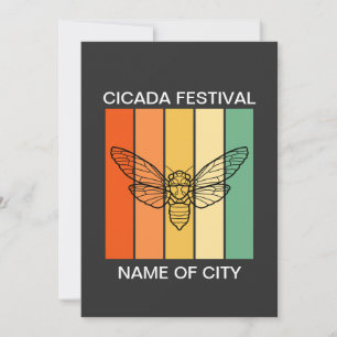 Cicada Festival 2024 Anpassningsbar Julkort