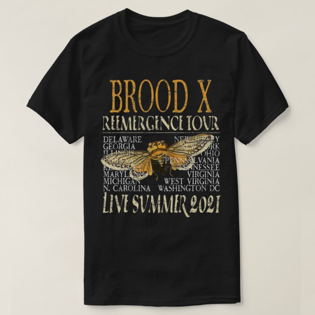 Cicada Insect 17 Year Brood X Great Eastern Brood  T Shirt (Design framsida)