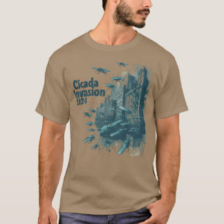Cicada Invasion 2024 Urban Destruction lustig T Shirt