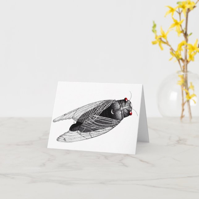 Cicada Kort (Gul blomma)