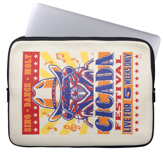 Cicada Land Music Festival Laptop Fodral (Framsidan)