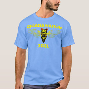 Cicada Nation 2021 Brood X Swarme 17-årig Locust T Shirt