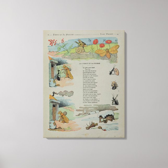 Cicada och Ant från Fables Canvastryck (Framsida)