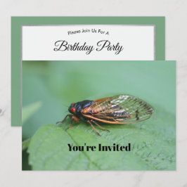 Cicada Photo Birthday Inbjudningar