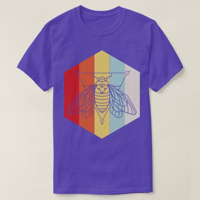 Cicada Retro T Shirt (Design framsida)