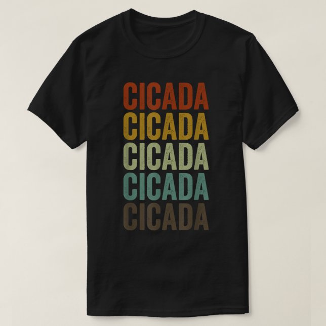 Cicada Retro T Shirt (Design framsida)