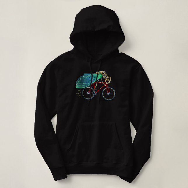 Cicada Riding Bicycle Cute Biker Cyclist T Shirt (Design framsida)
