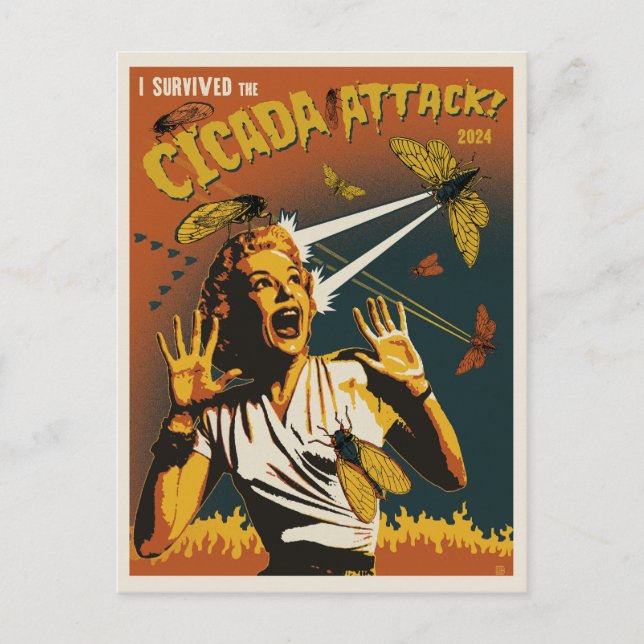 Cicada Screaming Dam 2024 Vykort (Framsida)