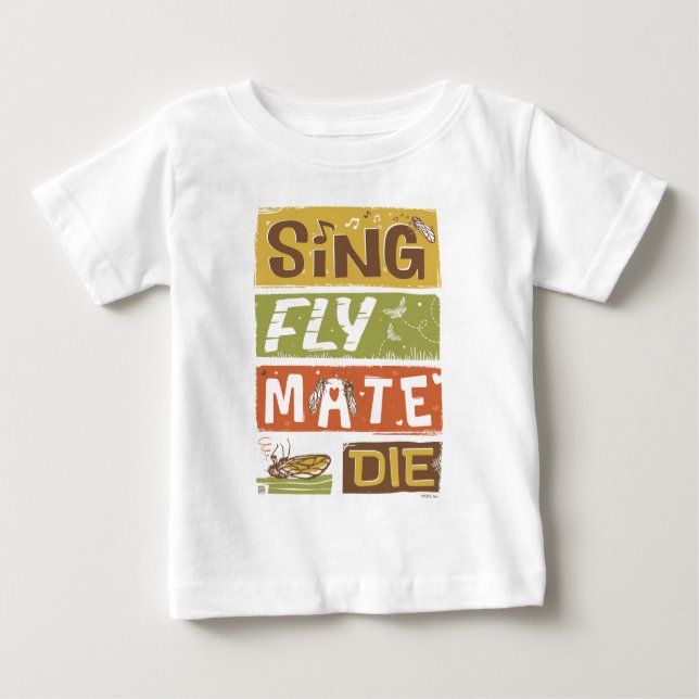 Cicada Sjunga Fly Mate Die T Shirt (Framsida)
