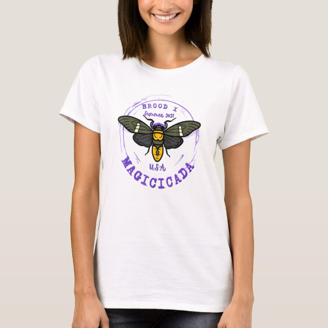 Cicada Summer Brood X Magicicada 2021 Usa Bug Inse T Shirt (Framsida)