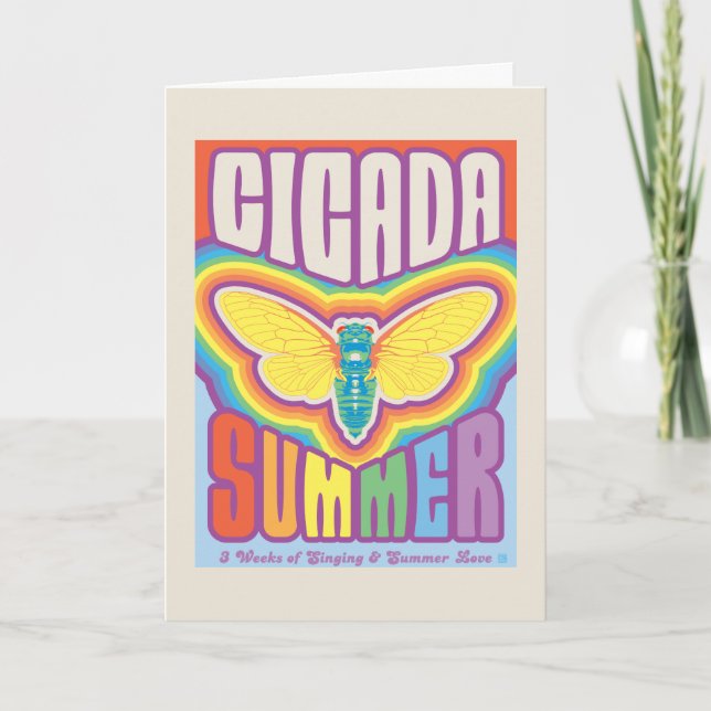 Cicada Summer Kärlek Kort (Framsida)