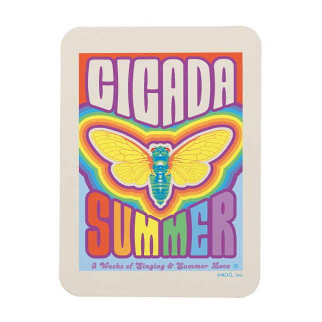 Cicada Summer Kärlek Magnet (Vertikal)