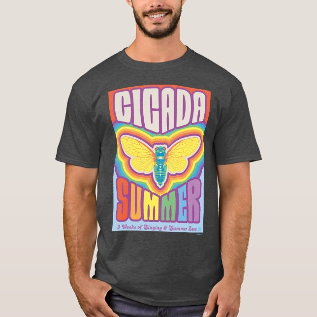 Cicada Summer Kärlek T Shirt (Framsida)