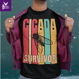 CICADA SURVIVOR Retro T Shirt