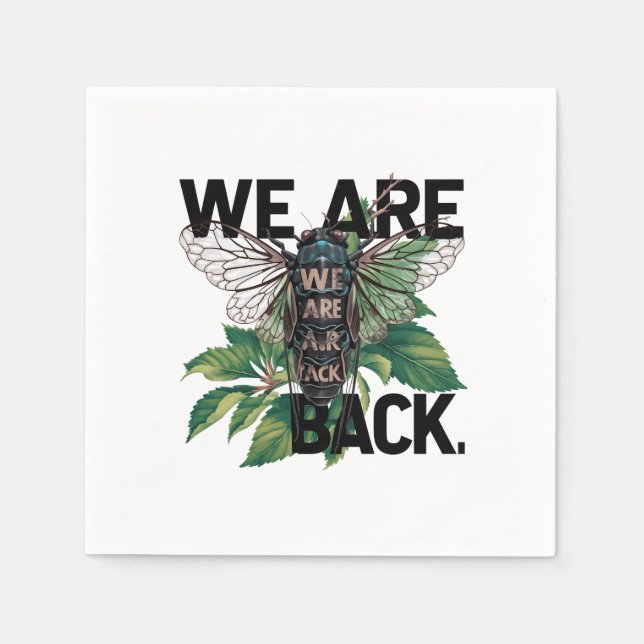 Cicada-tshirt-design Pappersservett (Framsidan)