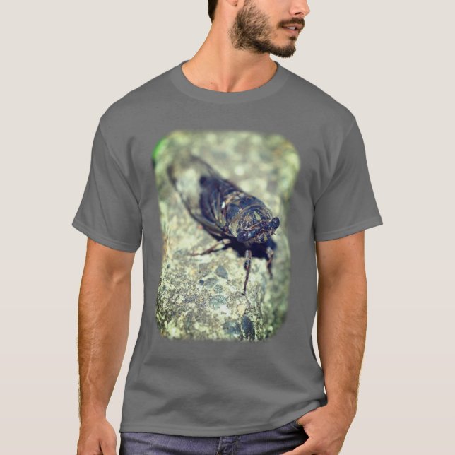 Cicada Ugly Kryp Insekt Natature T Shirt (Framsida)