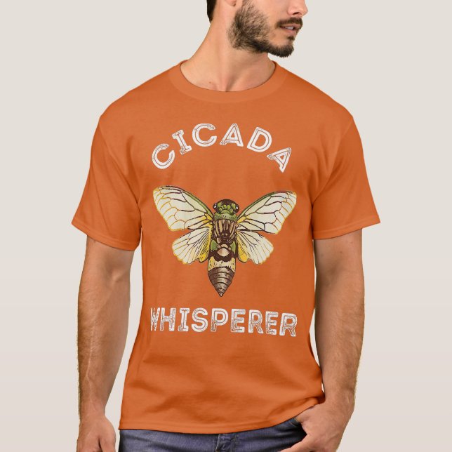 Cicada Whisperer Insekt Magicicada Brood Kryp T Shirt (Framsida)