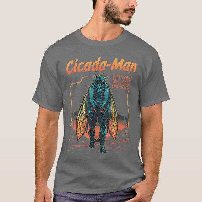 CicadaMan överlevare från Cicada-apokalypsen Insek T Shirt (Framsida)