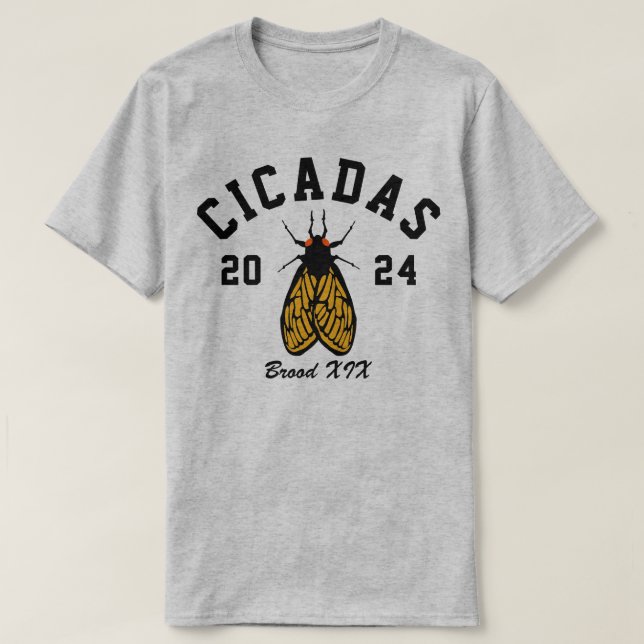 Cicadas 2024 College Stil T Shirt (Design framsida)