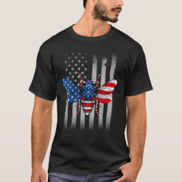 Cicadas American Flagga Cicada Reunion 4 juli T Shirt