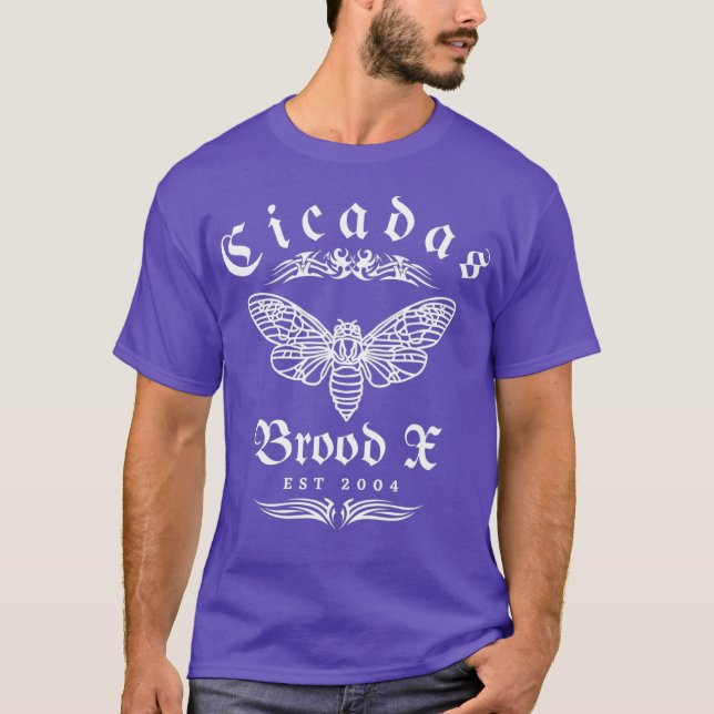 Cicadas Brood X Est 2004 Tatto Aesthetic Kryp T Shirt (Framsida)