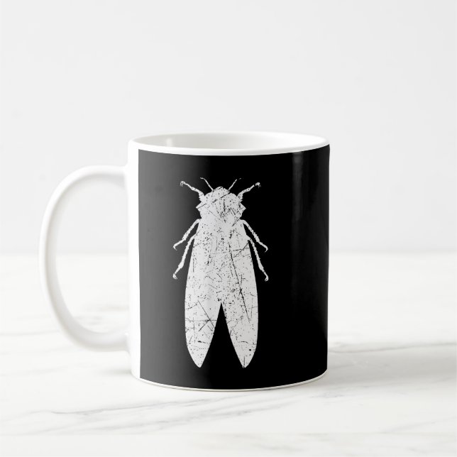 Cicadas Brood X Summer Magicicada Funny Retro Cic Kaffemugg (Vänster)