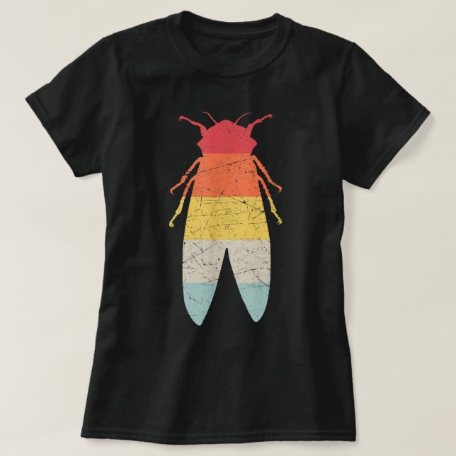 Cicadas Brood X Summer Magicicada Funny Retro Cic T Shirt (Design framsida)
