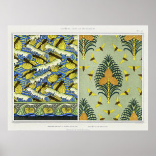 Cicadas, Flytande fisk och Nautilus-Snäckor Poster