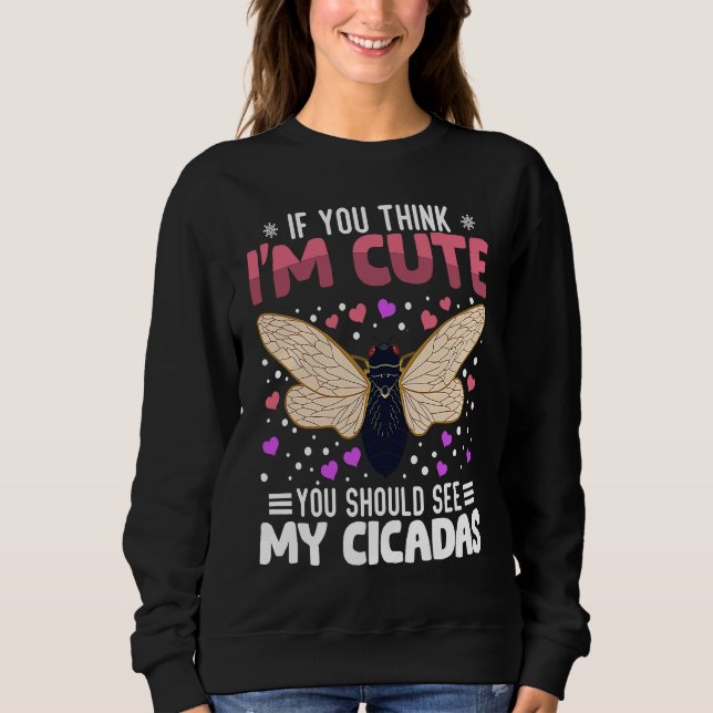 Cicadas Heart Valentine's Day Animal For Womens Ki T Shirt (Framsida)