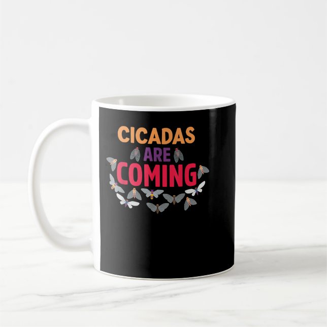 Cicadas kommer Brood X svärme Insekt Cicad Kaffemugg (Vänster)