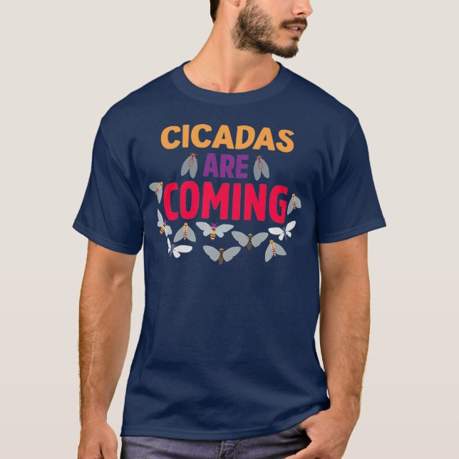 Cicadas kommer Brood X Swarme 2021 usa Insekt T Shirt (Framsida)