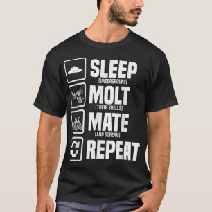 Cicadas Life Cycle Svilomatt Mate Upprepa Entomolo T Shirt
