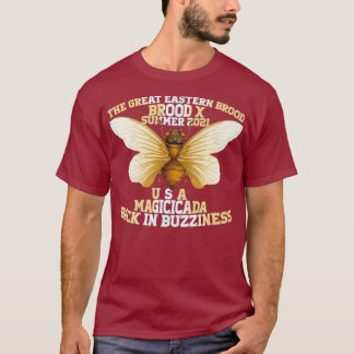 Cicadas Underbar Östra Brood X usa 2021 Insekt T Shirt