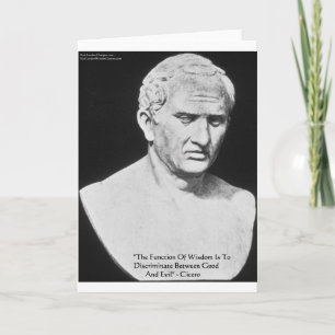 Cicero "Bra & Onde" Wisdom Quote Cards & Gifts Kort