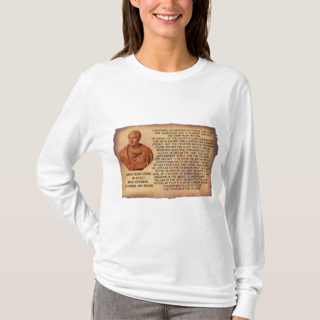 CICERO CITATIONSTECKEN - NATIONEN KAN INTE T SHIRT (Framsida)