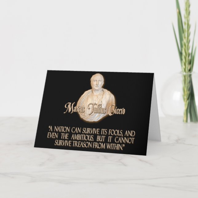 Cicero citationstecken på Treason Kort (Framsida)