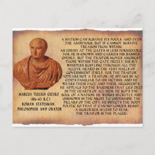 CICERO QUOTE - NATION KAN INTE ÖVERLEVA TREASON VYKORT