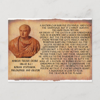 CICERO QUOTE - NATION KAN INTE ÖVERLEVA TREASON VYKORT