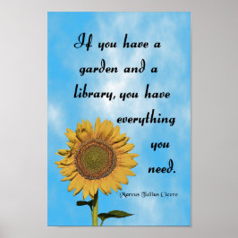 Cicero Quote, om du har en trädgård Poster