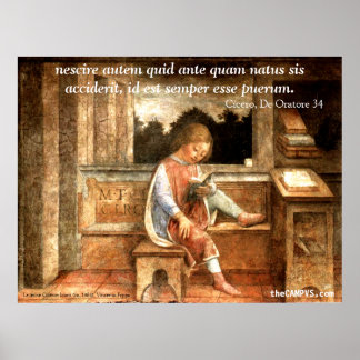 Cicero: Se autem quid ... Poster