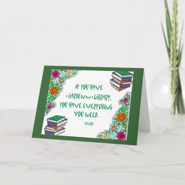 Ciceros citat på bibliotek kort (Framsida)