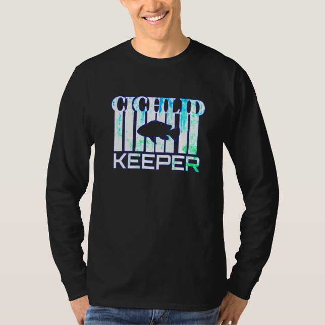Cichlid Keeper som kastar Aquarium Cichlid Fish Br T Shirt (Framsida)