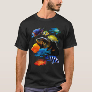 Cichlids African Cichlid Oscar Parrot Ram Cichlids T Shirt