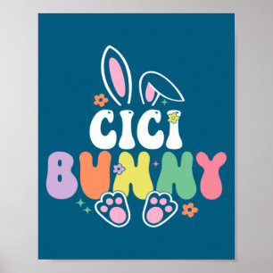 Cici Bunny Kvinnor Påskdagen Kanin Mormor Familj Poster